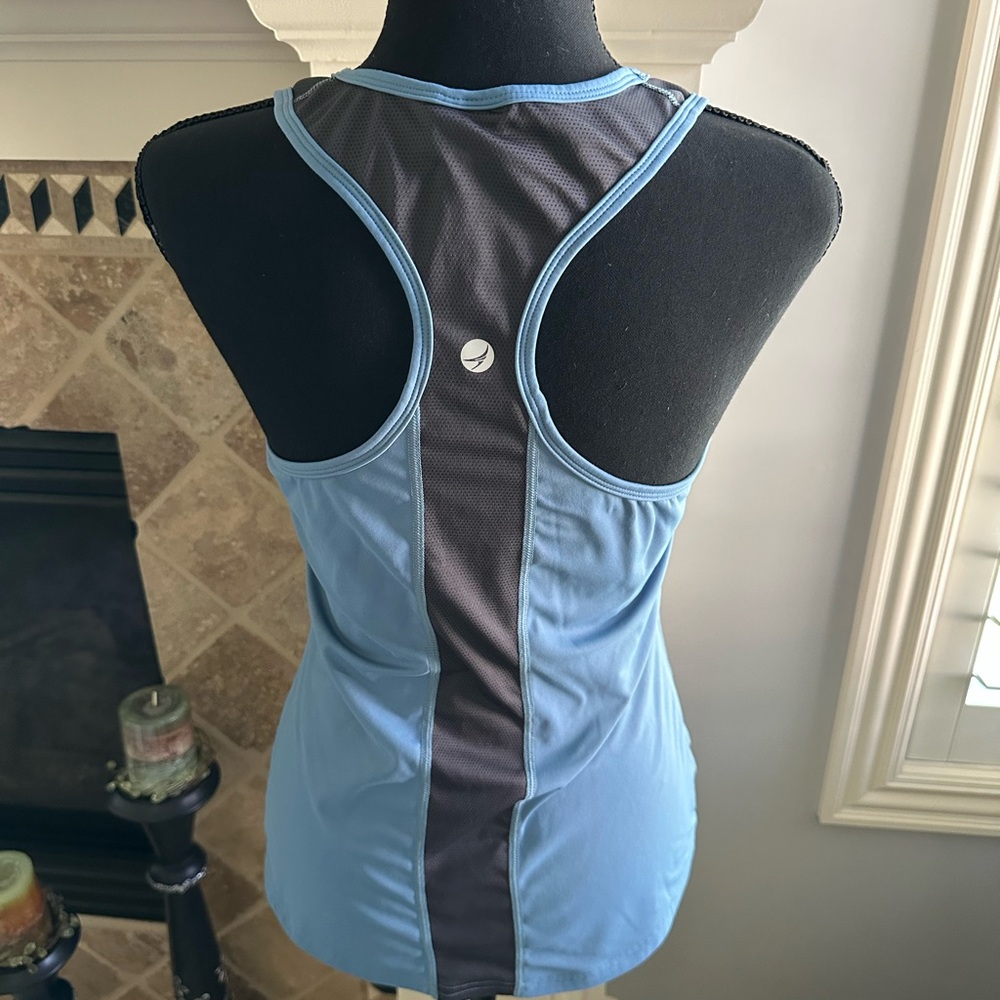 Women's Endeavor Athletic Wear Two-toned Blue and Gray Tank Top - Picture 3 of 6